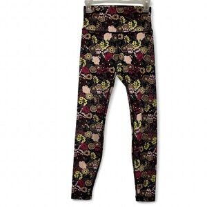 Black Floral Lululemon Leggings Wunder Under Hi-Rise Tight 28" Fluorolace Multi